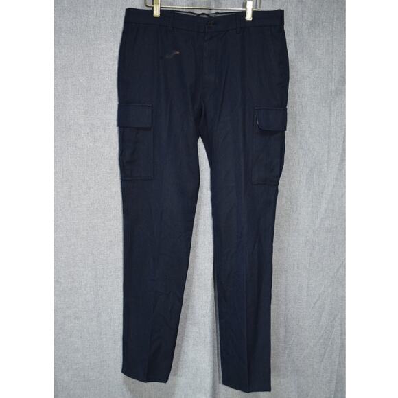 Vince Navy Blue Wool Blend Cargo Pants Men’s Size 32 - Picture 1 of 3